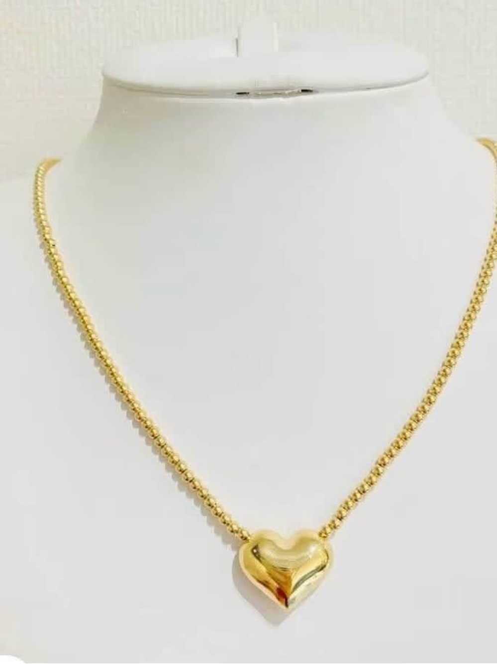 18Karat Pure Gold Heart Pendant Necklace Approx. 6 grams- Women Jewelry